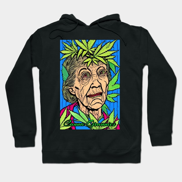 Canna Grannies 31 Hoodie by Benito Del Ray